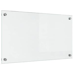 vidaXL Kuchyňská zástěna Transparentní 70 x 40 cm tvrzené sklo