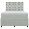 vidaXL Box spring postel s matrac&iacute; světle &scaron;ed&aacute; 140x190 cm samet