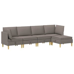 vidaXL Modul&aacute;rn&iacute; pohovka se storage 5 ks Taupe Textil