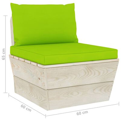 vidaXL 4dílná zahradní sedací souprava s poduškami smrkové dřevo