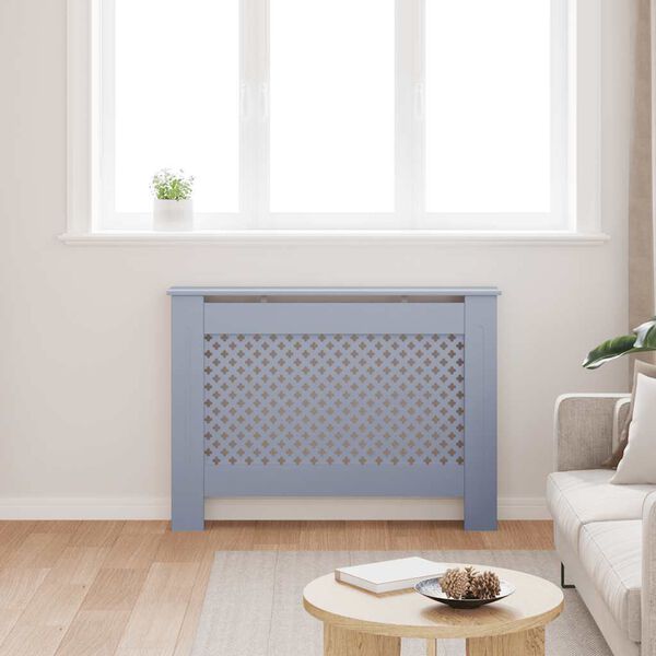 vidaXL Kryt na radi&aacute;tor antracitov&yacute; 112 x 19 x 81,5 cm MDF