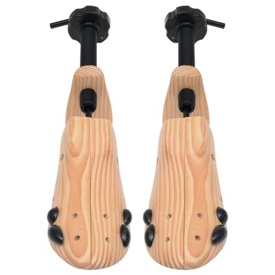 vidaXL Napínáky do bot 2 páry velikost 36–40 masivní borové dřevo