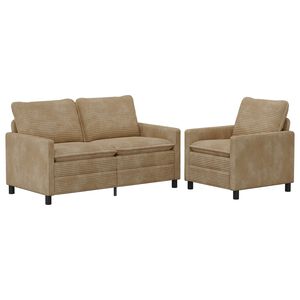 vidaXL Set pohovek 2 ks Taupe Polyester