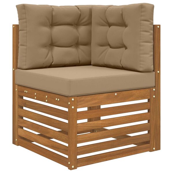 vidaXL Venkovn&iacute; pol&scaron;t&aacute;ř na pohovku 3 pcs Taupe Polyester