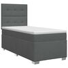 vidaXL Postel boxspring s matrac&iacute; s čelo Tmavě &scaron;ed&aacute; 80 x 200 cm Textil
