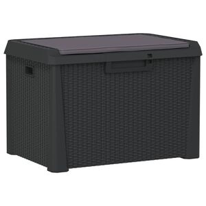 vidaXL Zahradn&iacute; &uacute;ložn&yacute; box s podu&scaron;kou antracitov&yacute; 125 l PP