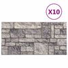 vidaXL N&aacute;stěnn&eacute; panely 10 pcs &Scaron;ed&aacute; a b&iacute;l&aacute; 100 x 50 cm EPS pěna
