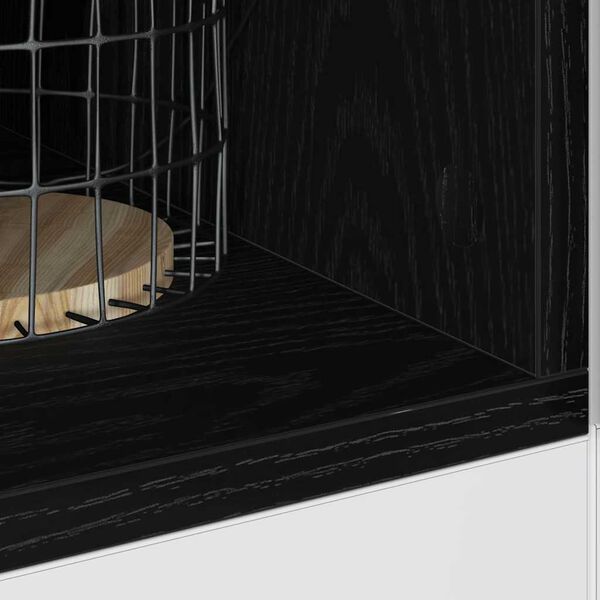 vidaXL Kuchyňsk&aacute; skř&iacute;ňka s polic&iacute; Čern&yacute; dub 20 x 44,5 x 81,5 cm