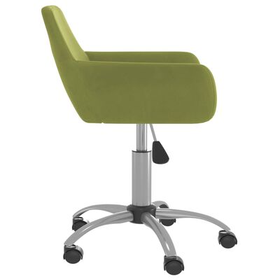 vidaXL Otočné jídelní židle 2 ks světle zelené samet