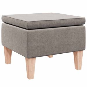 vidaXL Stolička s dřevěn&yacute;mi nohami taupe textil