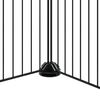 vidaXL 36panelová ohrádka pro zvířata s dvířky černá 35 x 35 cm ocel