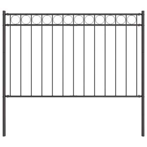 vidaXL Prvek plotu B&iacute;l&aacute; 170 x 150 cm Ocel