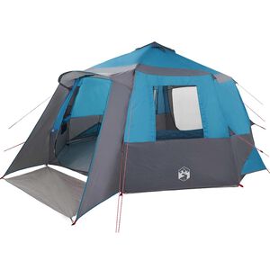 vidaXL Stan pro 12 osob se střechou Modr&yacute; a &scaron;ed&yacute; 500 x 500 x 294 cm