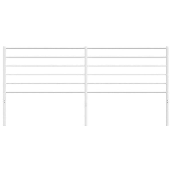 vidaXL Kovov&eacute; n&aacute;hradn&iacute; čelo postele b&iacute;l&eacute; 200 cm