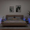 vidaXL Nočn&iacute; stolky s LED osvětlen&iacute;m 2 ks old wood 40 x 39 x 48,5 cm