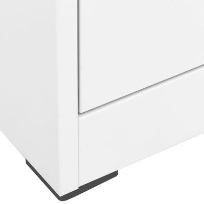 vidaXL Kancelářská skříň bílá 46 x 62 x 133 cm ocel
