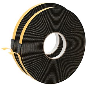 vidaXL Samolepic&iacute; pěnov&aacute; p&aacute;ska 2 ks Čern&aacute; 10mm x 10m Pěna CR