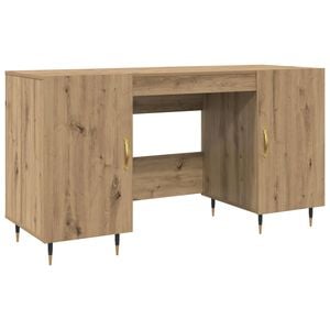vidaXL Stůl dub artisan Kompozitn&iacute; dřevo 140 x 50 x 75 cm