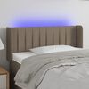 vidaXL Čelo postele s LED taupe 103 x 16 x 78/88 cm textil