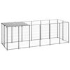 vidaXL Psí kotec stříbrný 330 x 110 x 110 cm ocel