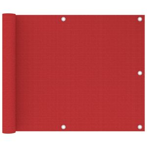 vidaXL Balk&oacute;nov&aacute; z&aacute;stěna červen&aacute; 75 x 500 cm HDPE