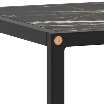 vidaXL TV stolek černý s černým mramorovým sklem 120 x 40 x 40 cm