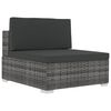 vidaXL 4dílná zahradní sedací souprava s poduškami polyratan šedá