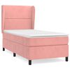 vidaXL Box spring postel s matrac&iacute; růžov&aacute; 80 x 200 cm samet