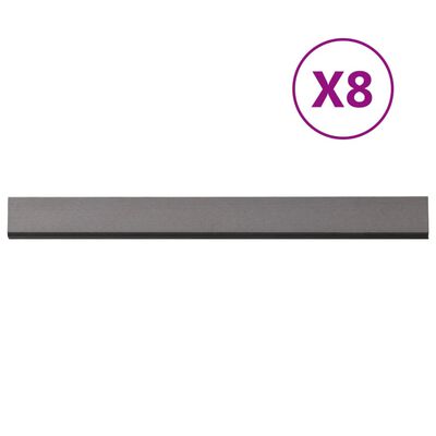 vidaXL Nástěnné obkladové panely 8 ks šedé 170 x 15 cm WPC