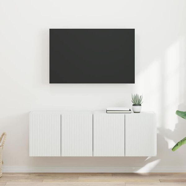 vidaXL TV wall cabinet 2 pcs B&iacute;l&aacute; 59,5 x 31 x 40 cm kompozitn&iacute; dřevo