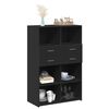 vidaXL Skř&iacute;ň highboard čern&aacute; 80 x 42,5 x 124 cm kompozitn&iacute; dřevo