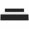 vidaXL Postel s &uacute;ložn&yacute;m prostorem a matrac&iacute; s čelo Čern&aacute; 200 x 200 cm