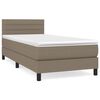 vidaXL Box spring postel s matrac&iacute; taupe 80x200 cm textil