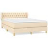 vidaXL Box spring postel s matrac&iacute; kr&eacute;mov&aacute; 140x200 cm textil
