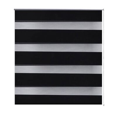 Roleta den a noc / Zebra / Twinroll 140x175 cm černá