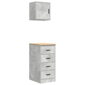 vidaXL Gar&aacute;žov&eacute; skř&iacute;ně 2 ks Beton Grey kompozitn&iacute; dřevo