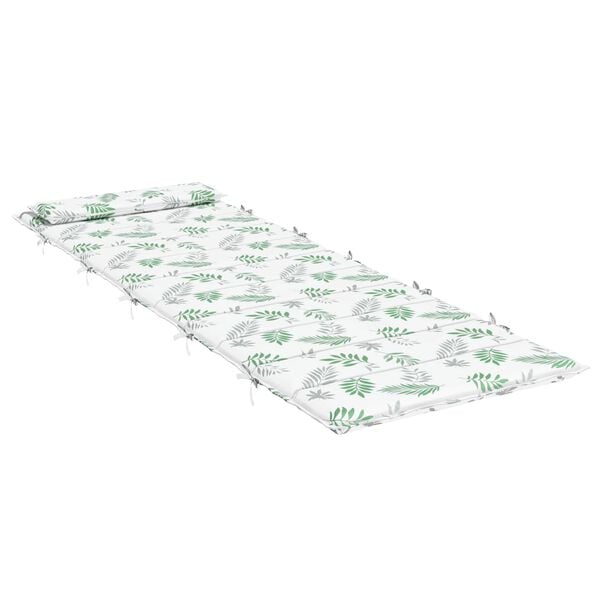 vidaXL Pol&scaron;t&aacute;ř na slunečn&iacute; leh&aacute;tko B&iacute;lo-zelen&aacute; 178 x 60 x 4 cm
