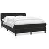 vidaXL Box spring postel s matrac&iacute; čern&aacute; 160x210 cm samet