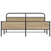vidaXL Kovov&yacute; r&aacute;m postele bez matrace kouřov&yacute; dub 193 x 203 cm