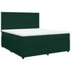 vidaXL Box spring postel s matrac&iacute; tmavě zelen&aacute; 200x200 cm samet