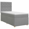 vidaXL Postel boxspring s matrac&iacute; Světle &scaron;ed&aacute; 100 x 200 cm Textil