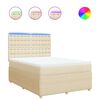 vidaXL Box spring postel s matrac&iacute; kr&eacute;mov&aacute; 140x200 cm textil
