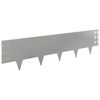 vidaXL Okraj tr&aacute;vn&iacute;ku 10 pcs 100 x 25 cm Ocel Stř&iacute;brn&aacute;
