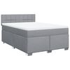 vidaXL Box spring postel s matrac&iacute; světle &scaron;ed&aacute; 140 x 200 cm textil
