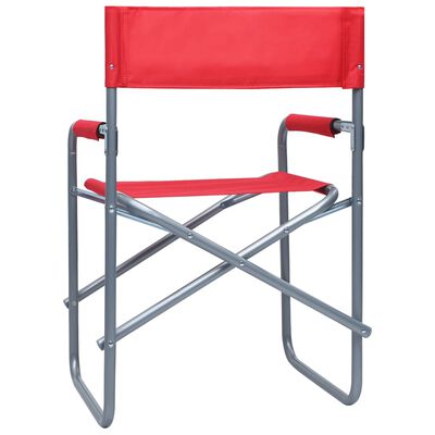 vidaXL Režisérské židle 2 ks ocel červené