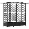 vidaXL Vyv&yacute;&scaron;en&yacute; z&aacute;hon s trel&aacute;ž&iacute; a střechou Čern&aacute; 163 x 40 x 123 cm PP