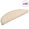 vidaXL Schodov&eacute; rohože 30 ks 56 x 17 x 3 cm kr&eacute;mov&eacute;, půlkulat&eacute;