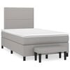 vidaXL Box spring postel s matrac&iacute; světle &scaron;ed&aacute; 120 x 200 cm textil