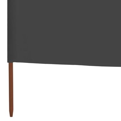 vidaXL 5dílná zástěna proti větru textil 600 x 120 cm antracitová