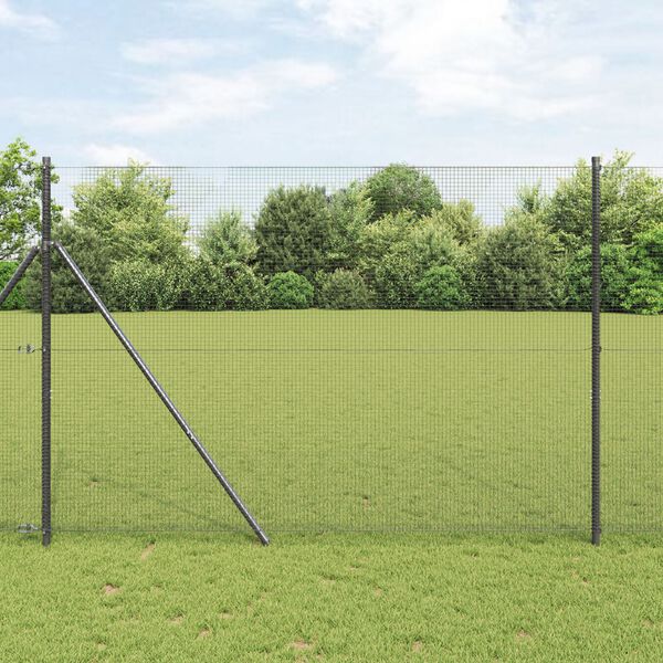 vidaXL Svařovaný drátěný plot Šedá 1.6 x 10 m Ocel